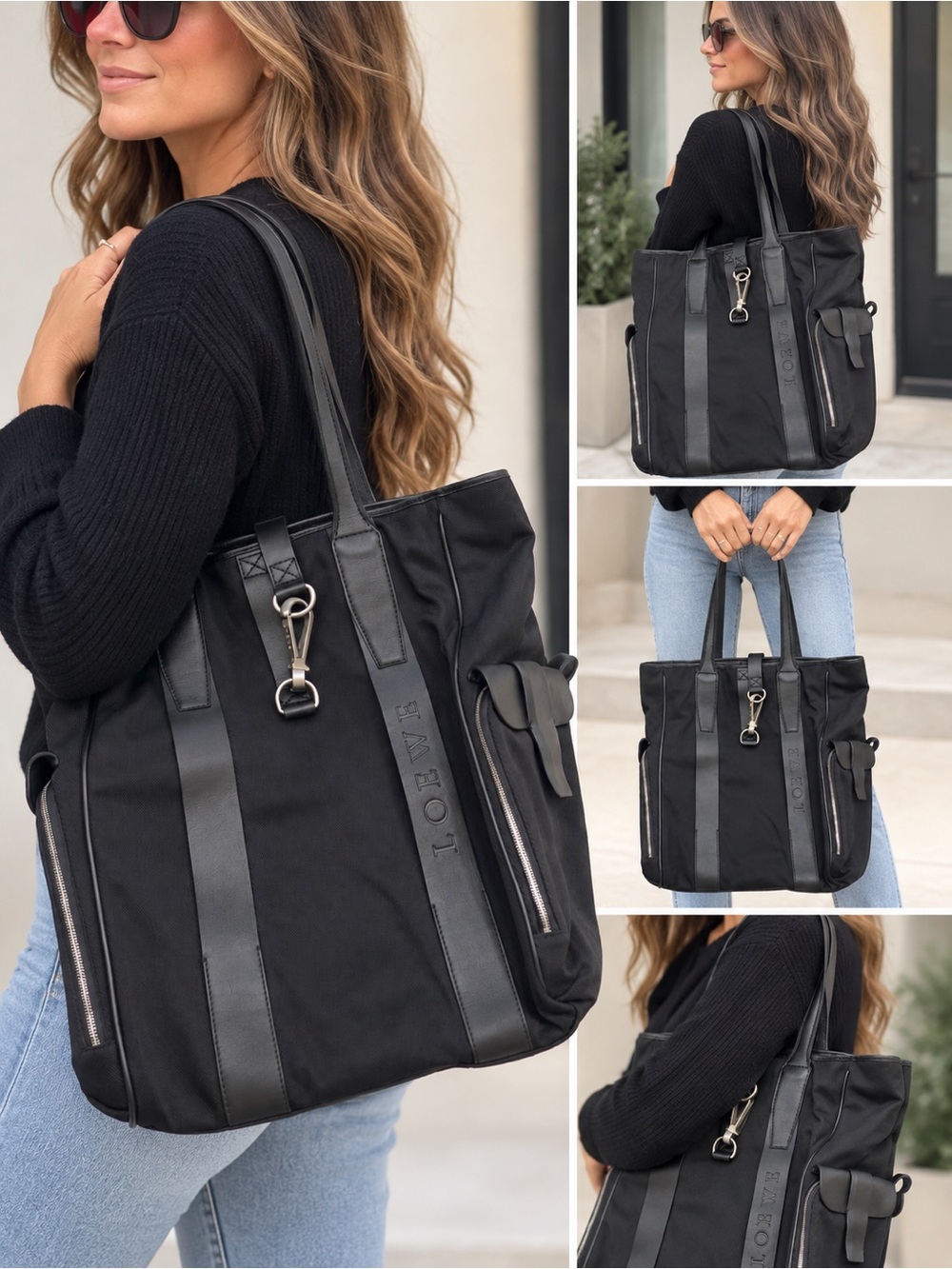 Black LOEWE Tote Bag - Large Everyday Carryall